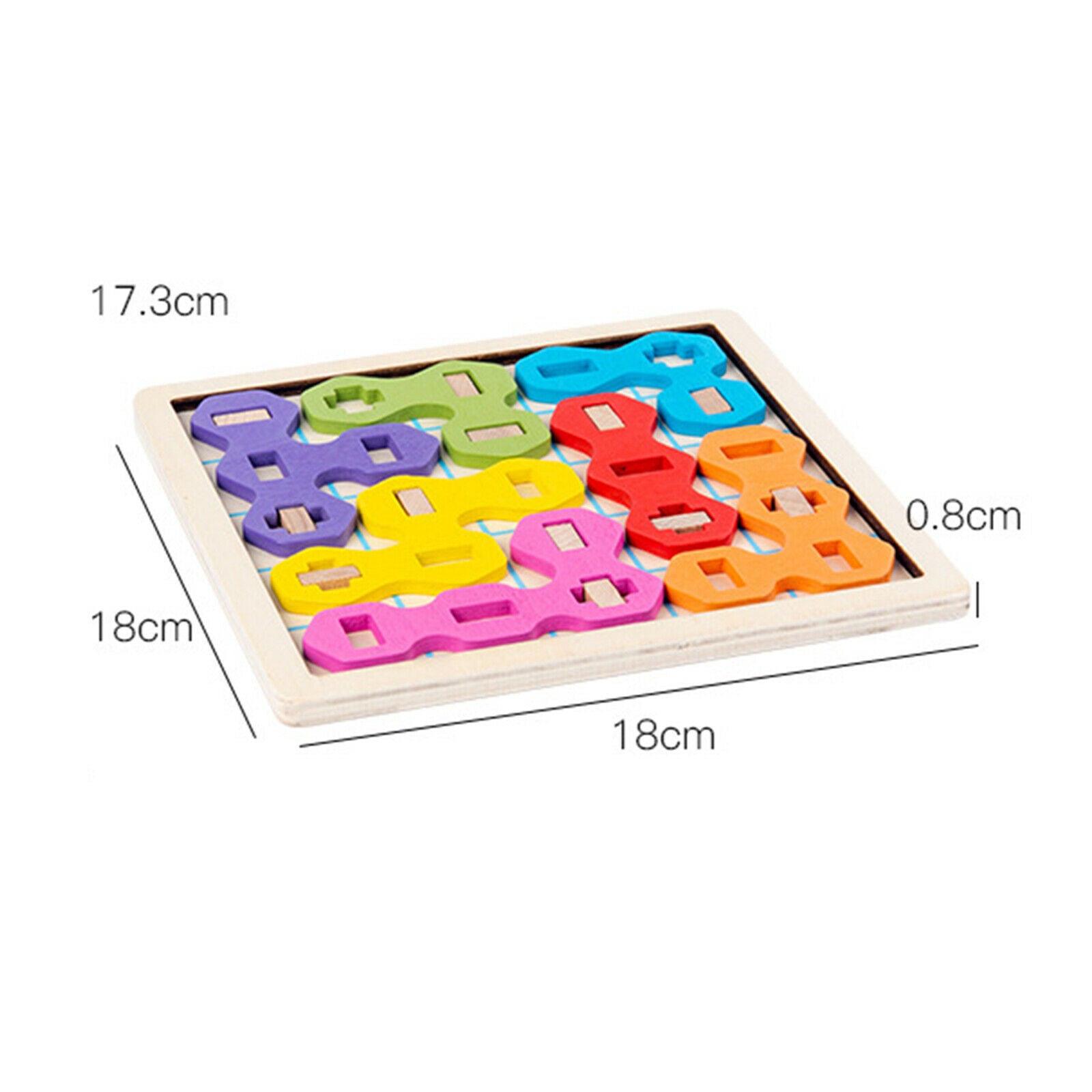 Geometric Jigsaw Tangram Kids Educational Montessori Wooden Jigsaw Puzzles