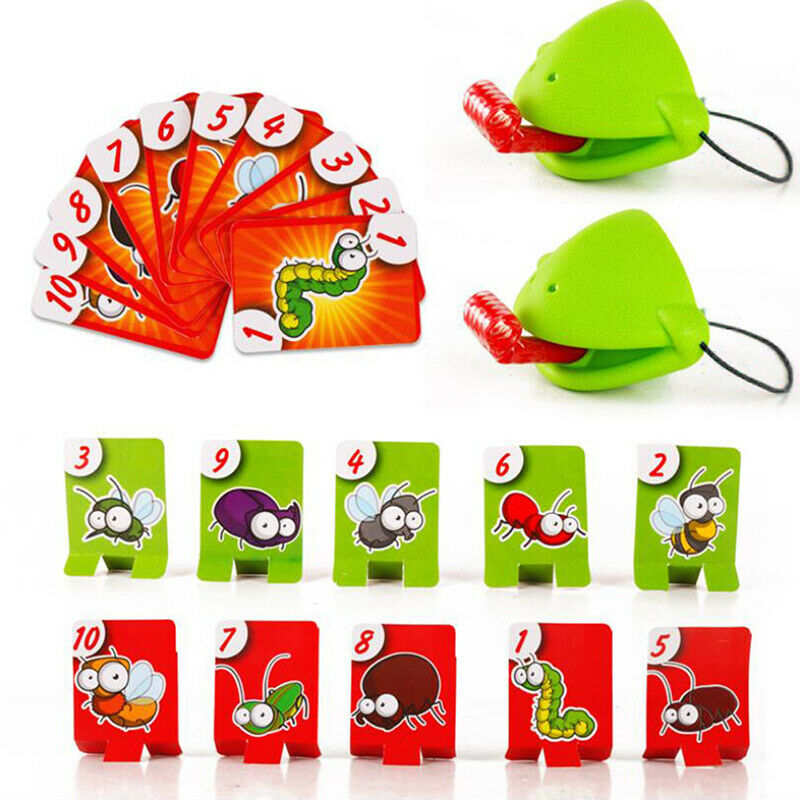 Chameleon Mouth Cover Tongue Bug Catch Lizard Quickdraw Card Party Holida.l8