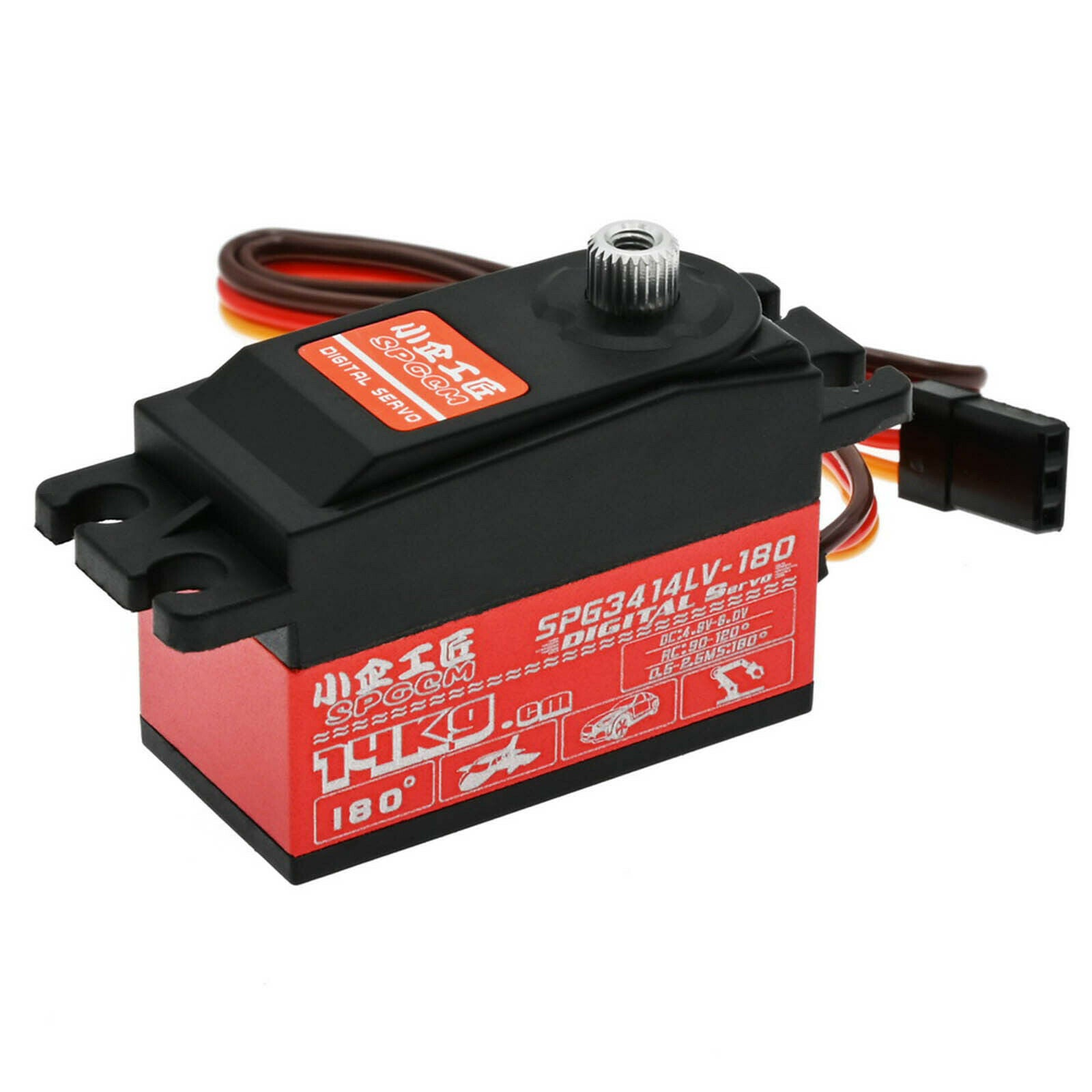 SPG3414LV 14kg Full Metal Servo for 1/10 Car DIY Control Angle 180° Accs
