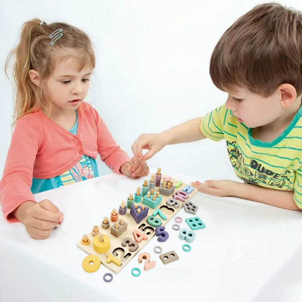 Wood Pegs Board Counting Cognition Matching Learning Board Activity Gift