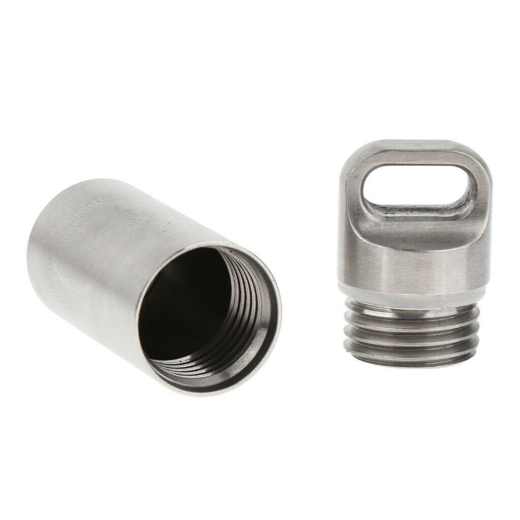Stainless Steel Waterproof Container Box Pill Case Seal Bottle Storage M