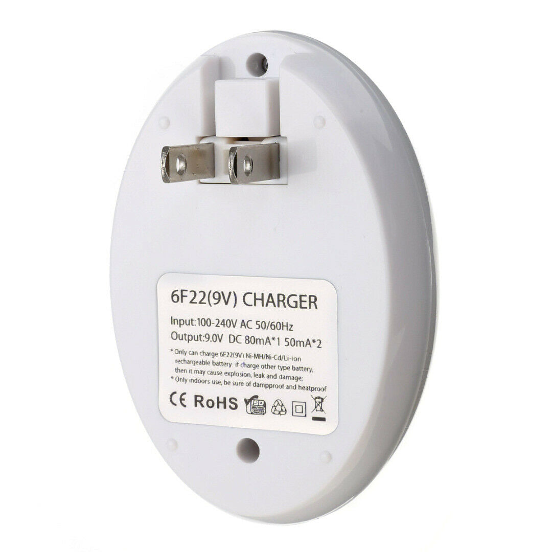 9V LED Indicator Light Li-ion/NI-MH/NiCd Smart Rechargeable Battery Charger