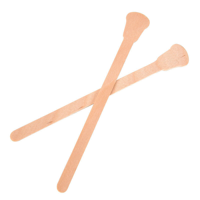 50PCS Wooden Waxing Wax Spatula Disposable Bamboo Sticks Kit Skin Beauty Tool Kt