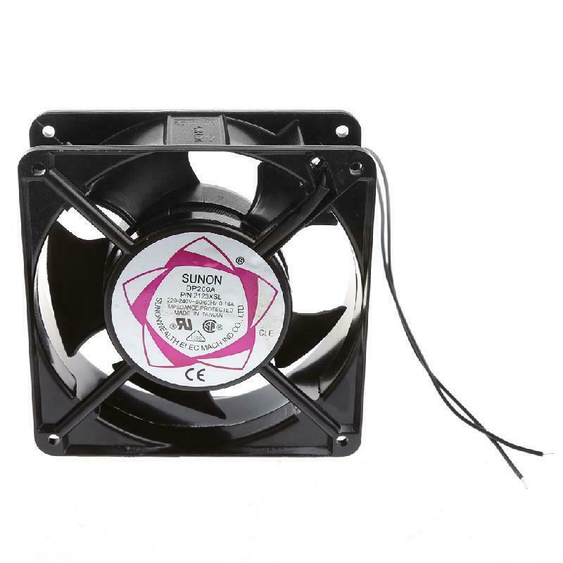 DP200A 2123XSL 12038 120mm Sleeve Bearing 220-240V AC 2-Wire Case Cooling Fan