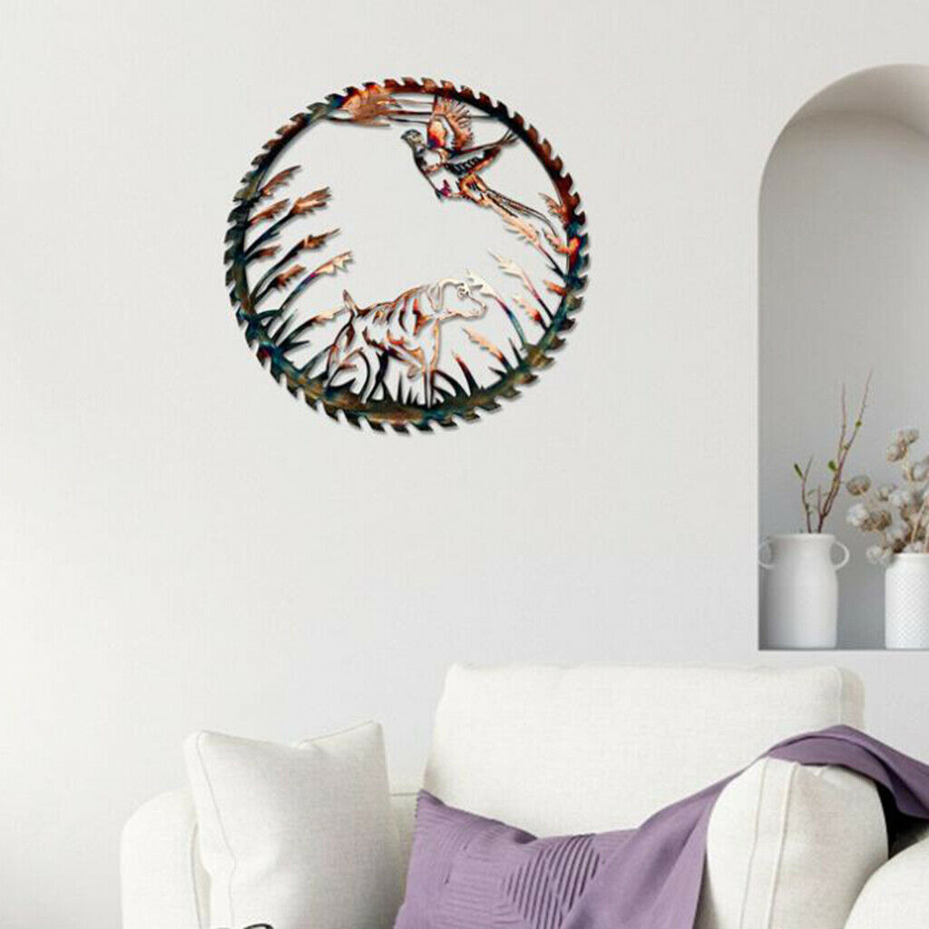 10 Inch Iron Metal Wall Hanging Art Sculpture Animals Bedroom Decoration