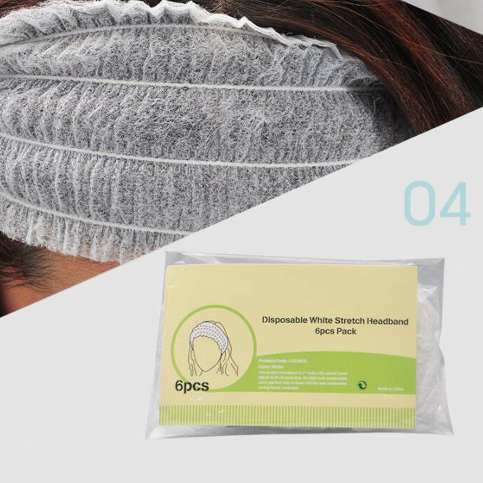 30Pcs 30 Pcs Disposable Spa Facial Headbands Elastic Soft for Women White