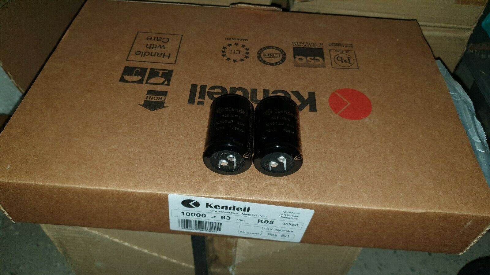 2PCS NEW KENDEIL 10000UF 63V 35x50mm CAPS AUDIO QUAD 405 UPGRADE NAIM AMP !