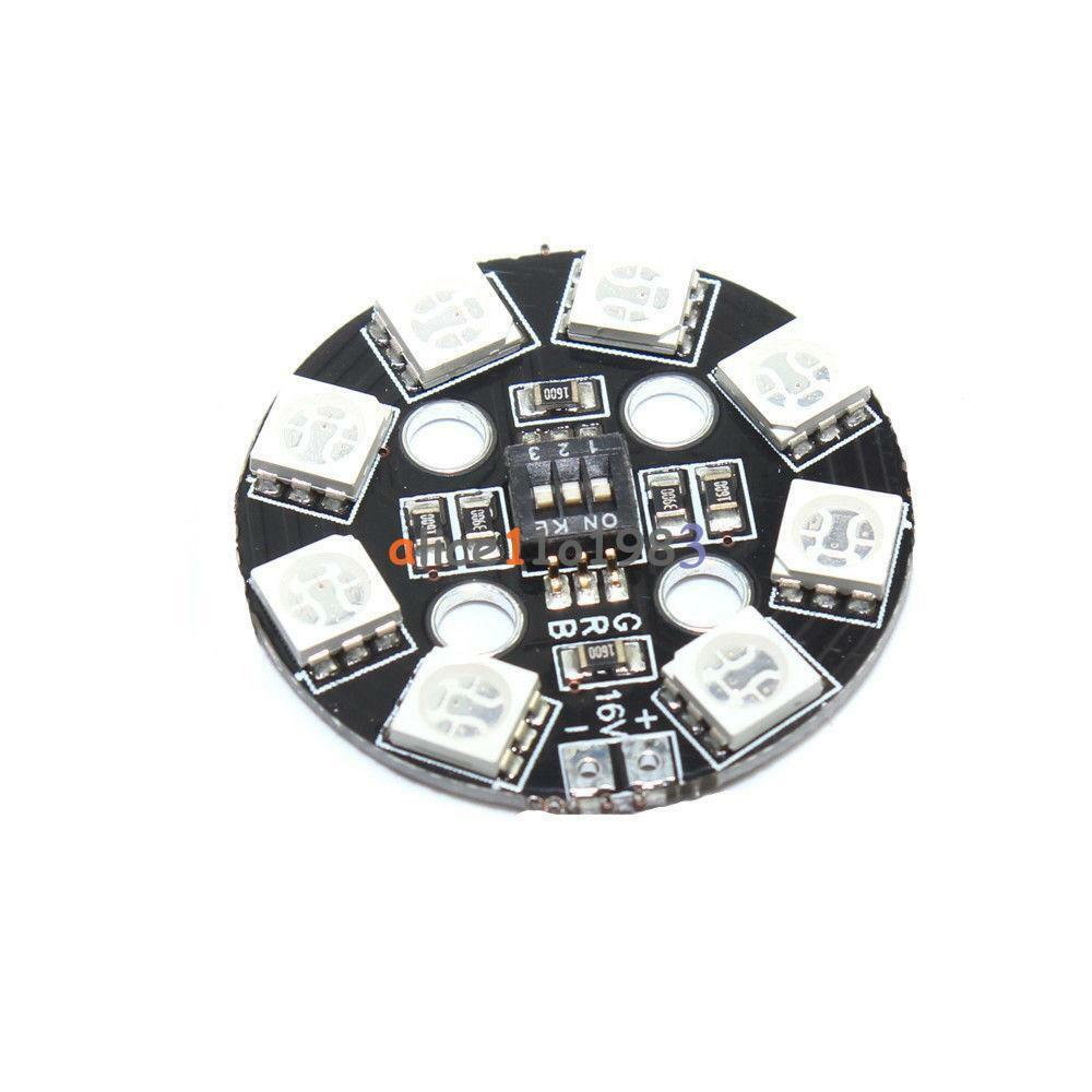 7 Color RGB LED Round Circle Board 5050 X8/ 16V for FPV RC Multicopter F17710