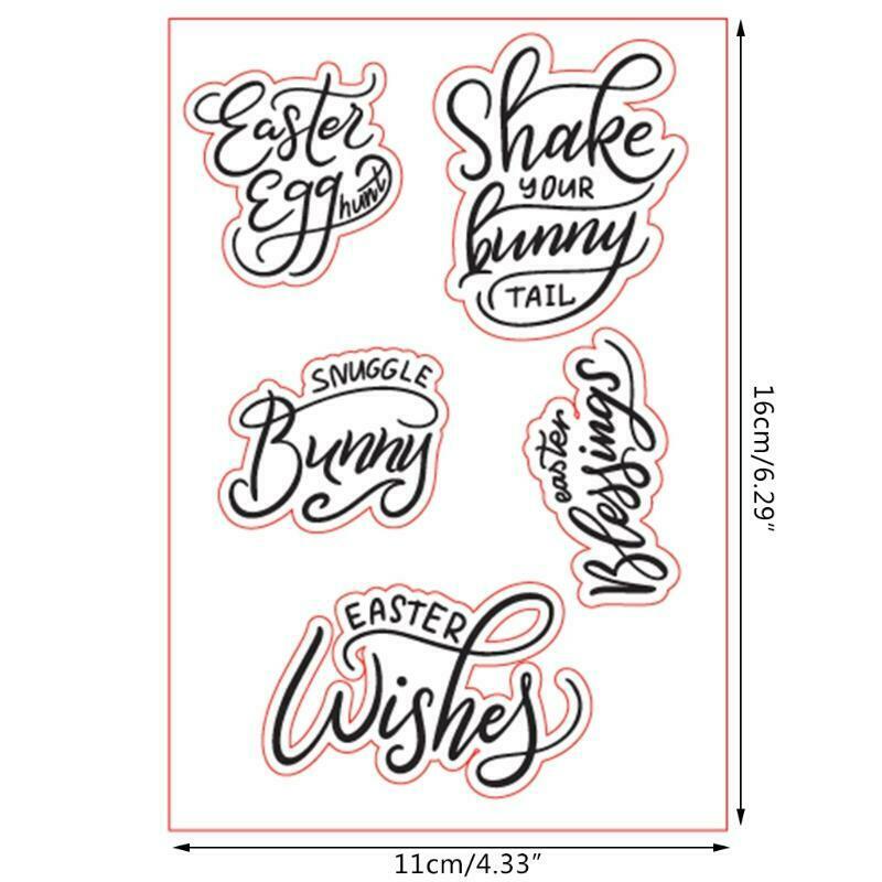 Easter Wishes Silicone Clear Seal Stamp DIY Scrapbooking Embossing Photo Album