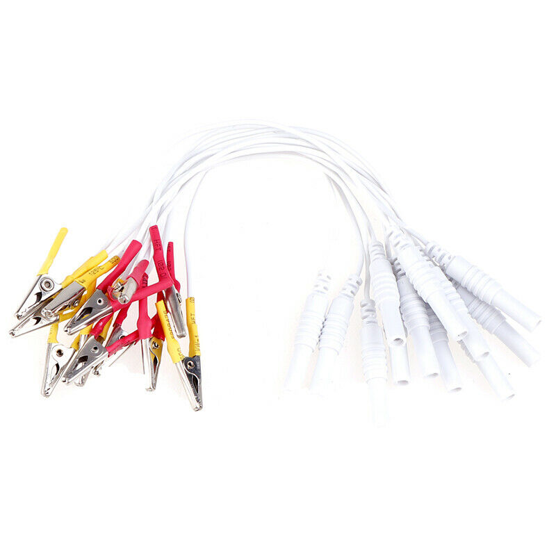 12Pcs/Set Alligator Clip Cable Electronic Acupuncture Treatment InstrumentBDAU