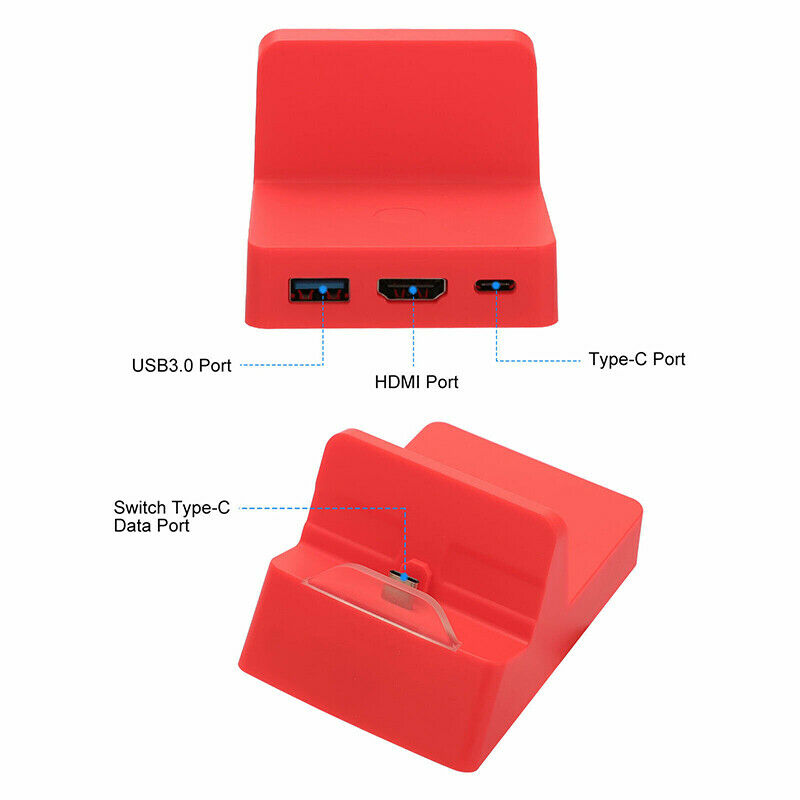 3-IN-1 USB C Game Console Charger TV Video Converter Stand For Nintend SwitcBDA