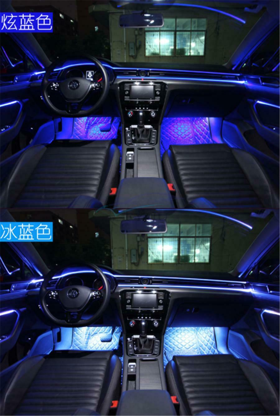 1 Set 64Colors Wireless Car LED Modified Fiber Optic Ambient Light APP Control