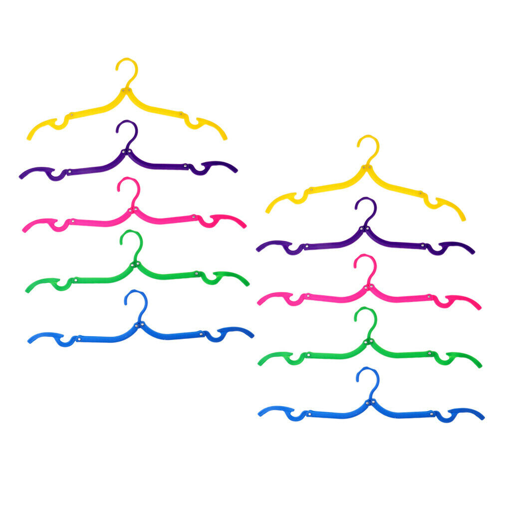 10Pcs Jacket Suit Shirt Folding Plastic Clothing Coat Hanger Portable Travel