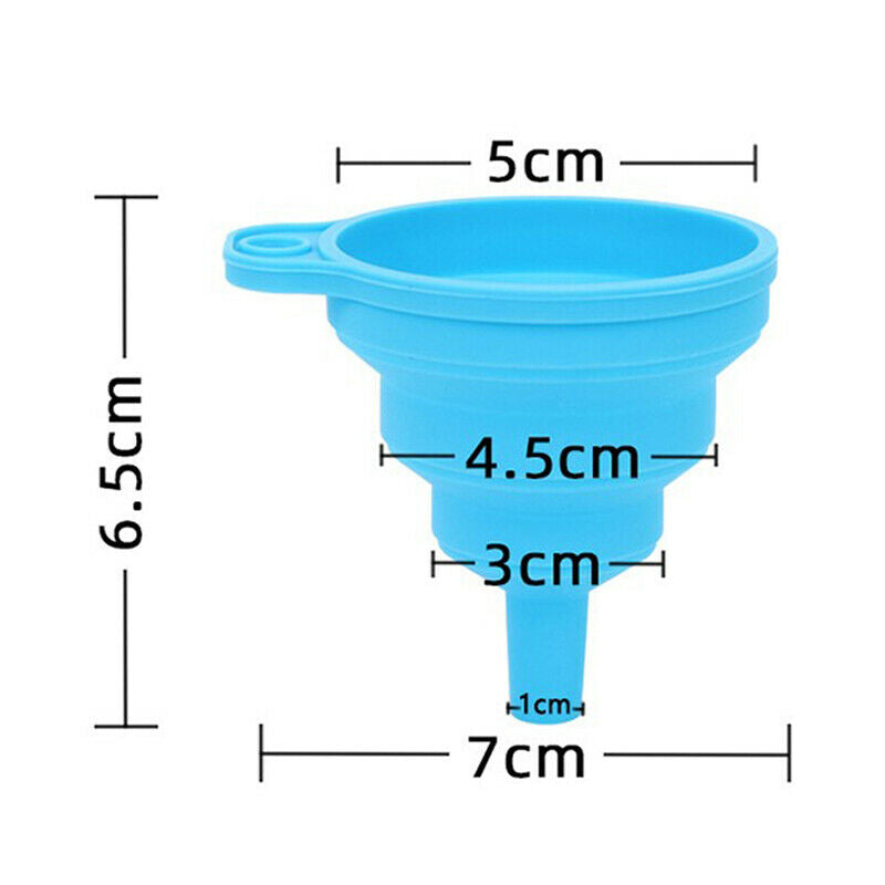 6PCS Small Silicone Collapsible Silicon Kitchen Funnel Hopper Gel Practic.l8