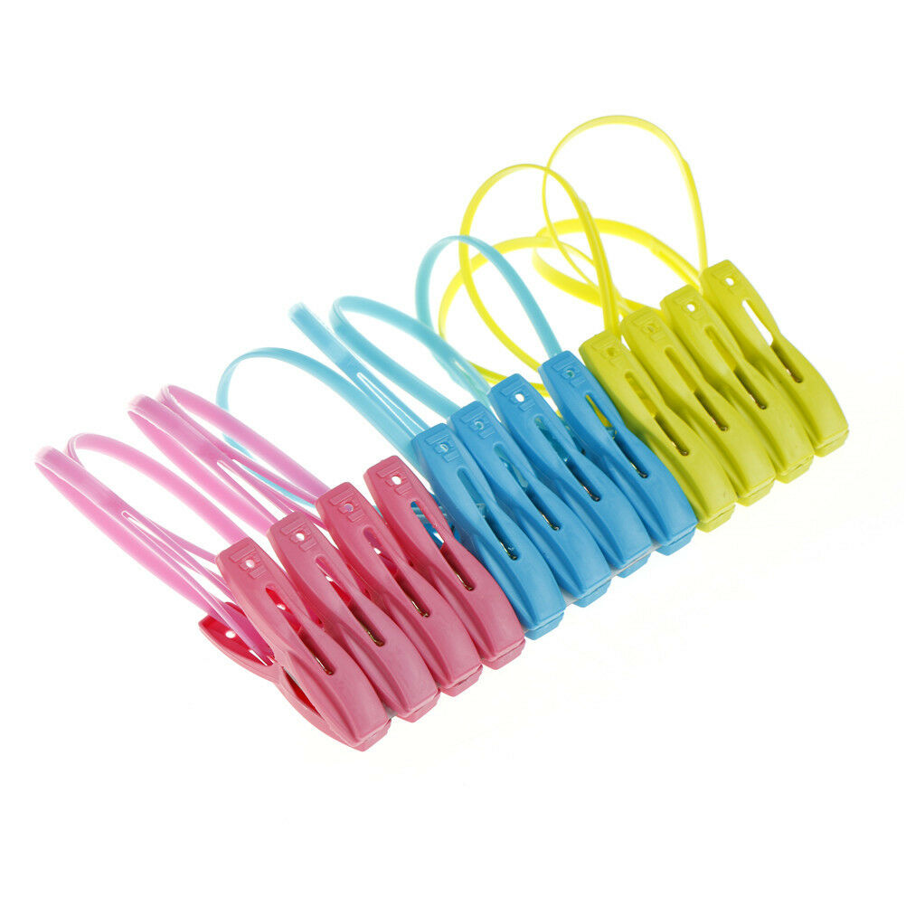 12pcs/set Windproof Clothes Clips Pegs Towel Socks Hanger Racks Clothes Cl.l8