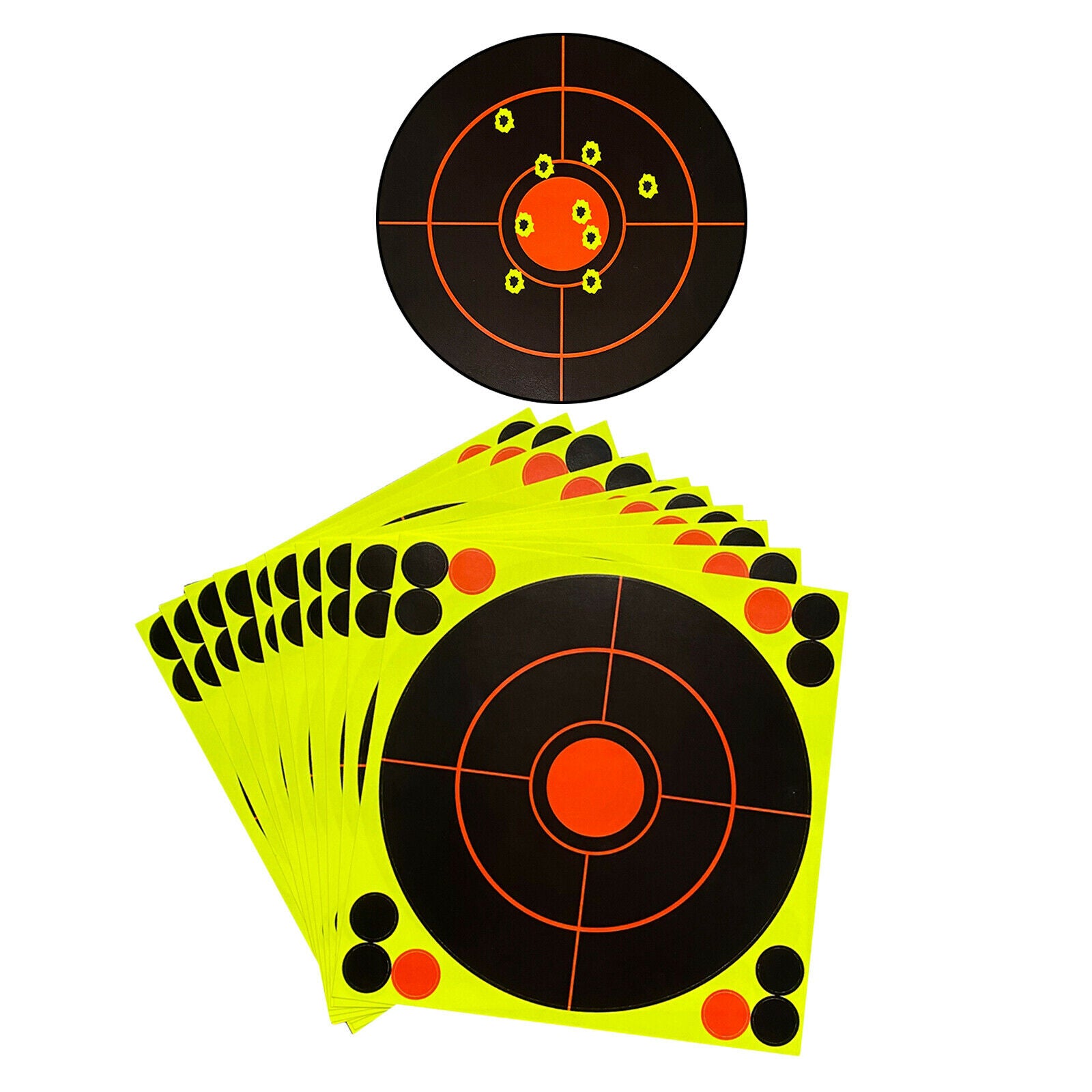 10x Shooting Paper Target Splatter Targets Aim Practicing Stickers Supplies