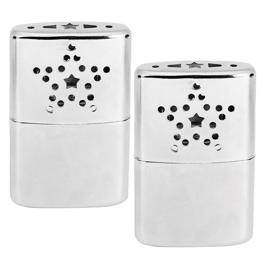 2x Pocket Heater Mini Hand Warmer Reusable Handwarmer 24 Hour w/ Warming Bag