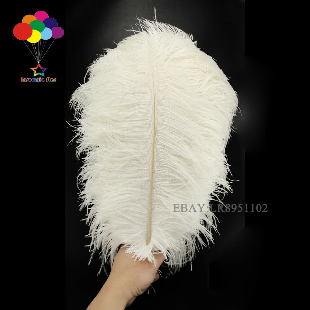 White Ostrich Feather 8-10 Inch/20-25 cm 50 PCS Home Decor Romantic wedding