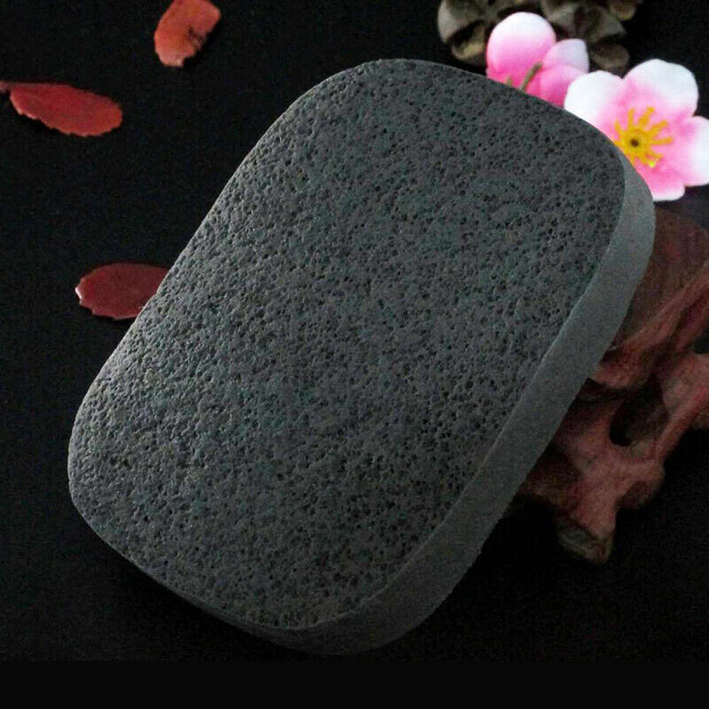 2pcs Natural Black Bamboo Charcoal Face Sponge Wood Fiber Face Wash Clean-Sponge