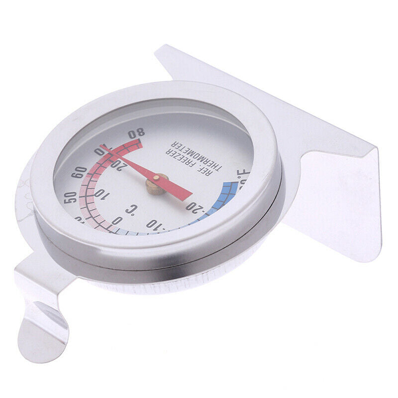 Refrigerator Thermometer Stainless Steel Fridge Freezer Thermometers Kitc.l8