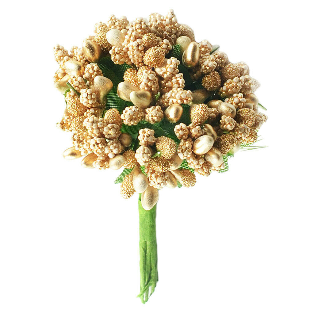 Two Bunch of 24pcs Artificial Flower Stamens Pistil for Cake Decors 2-3cm