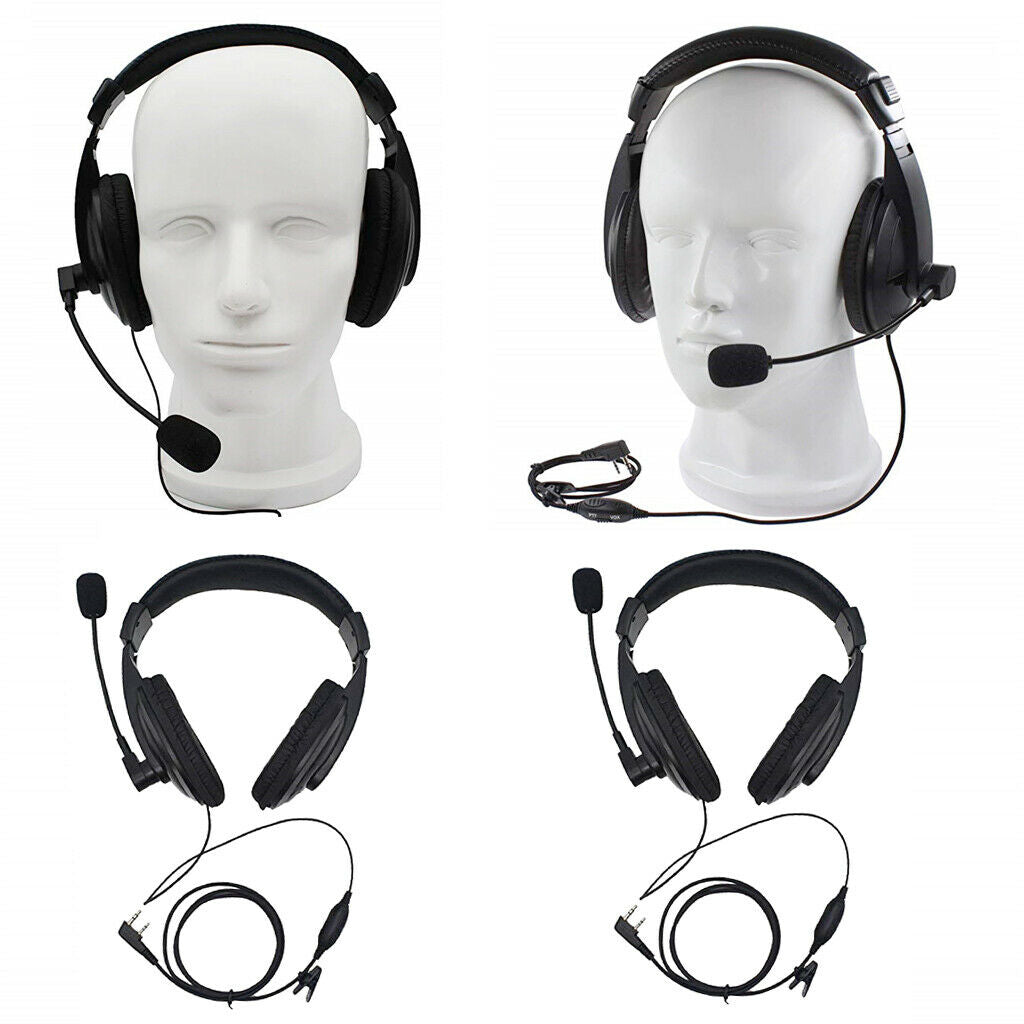 2x Professional Noise Cancelling Overhead Headphones for 2Pin