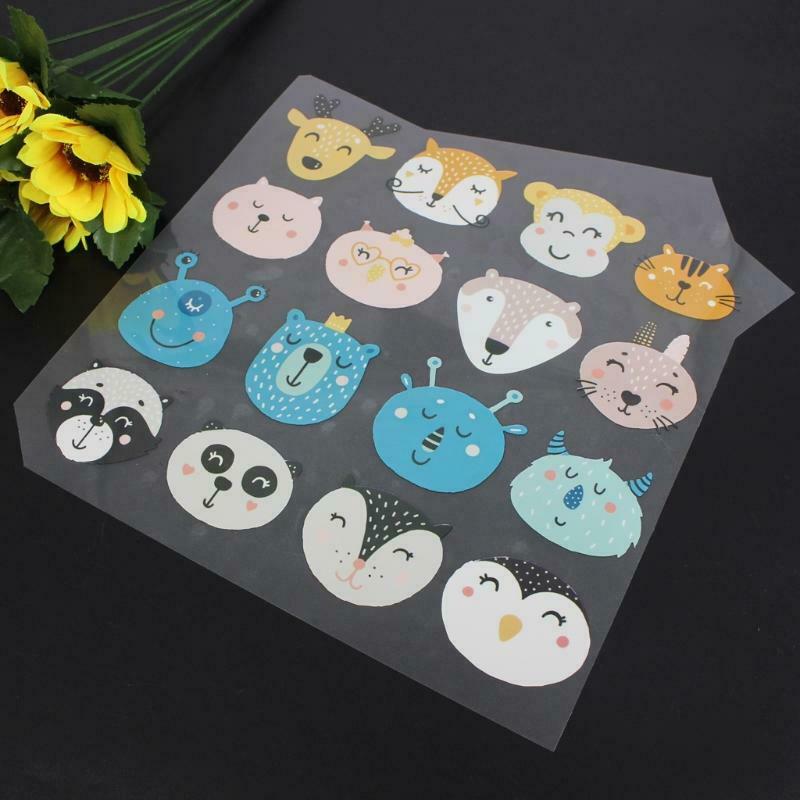 Heat Transfer Iron Stickers Cartoon Animal DIY Clothes Patches for Kids Patch