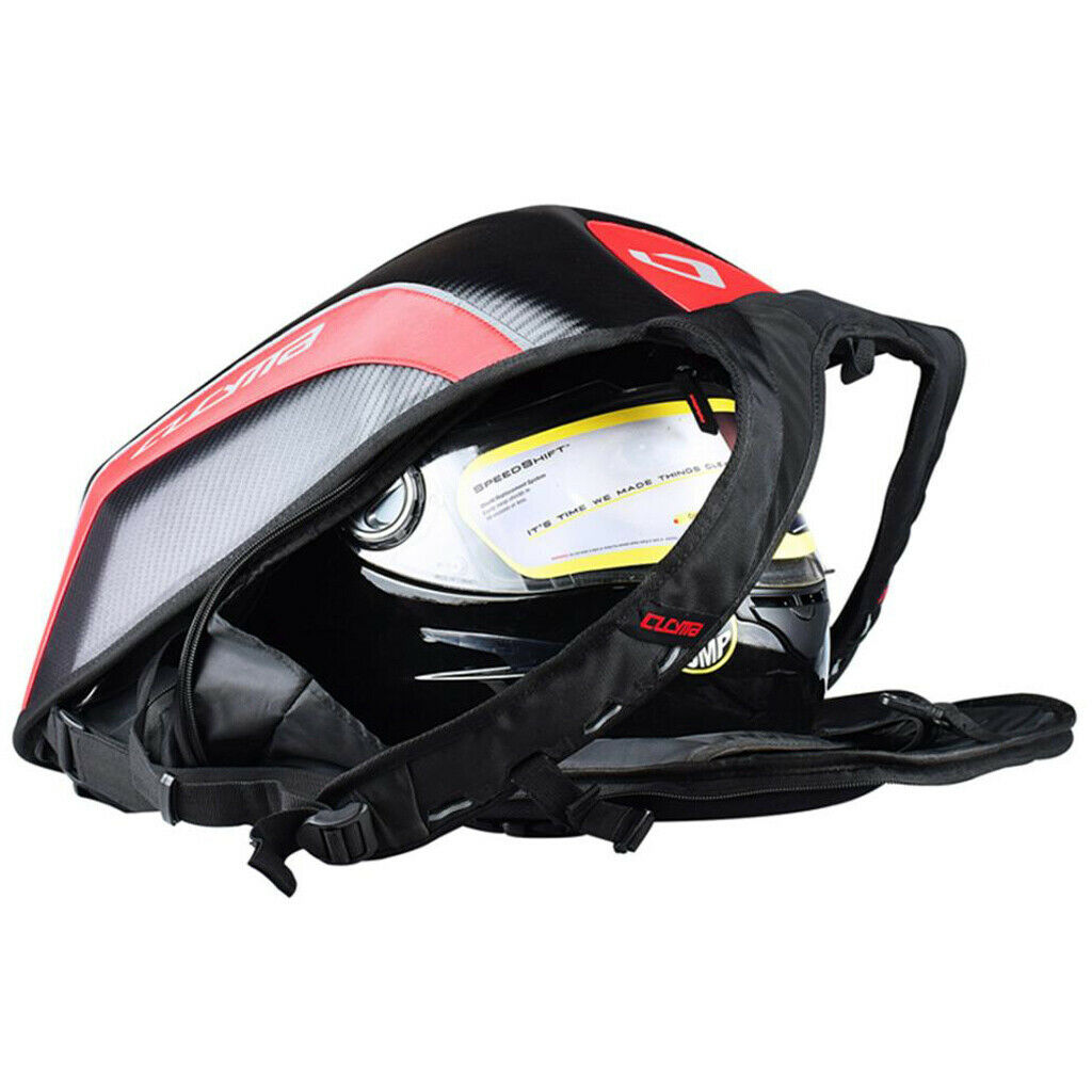 Motorbike Rider Waterproof Hard Shell Motorcycle Backpack Riding Bag Red