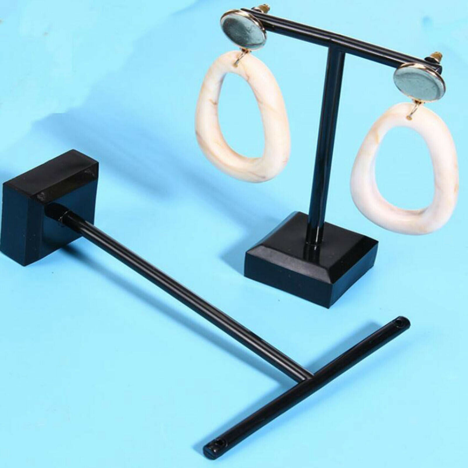 Hanging T-bar Acrylic Jewelry Tree Stand Organizer for Ring Women 2pcs