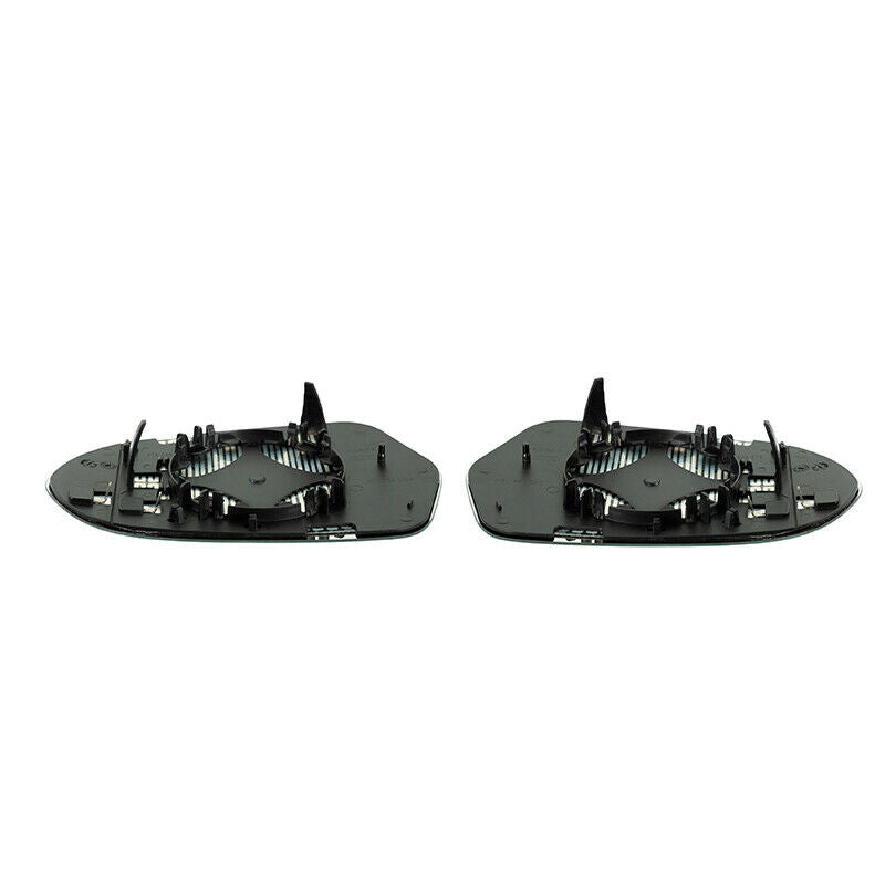 Pair Fit Audi A6 11-18 Rearview Mirror Glasses Lens Clear Heated w/Backing Plate