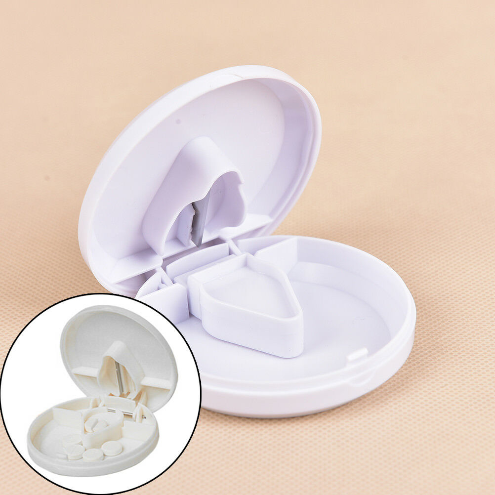 Pill Case Medicine Crusher Grinder Splitter Tablet Divider Cutter Storage.l8