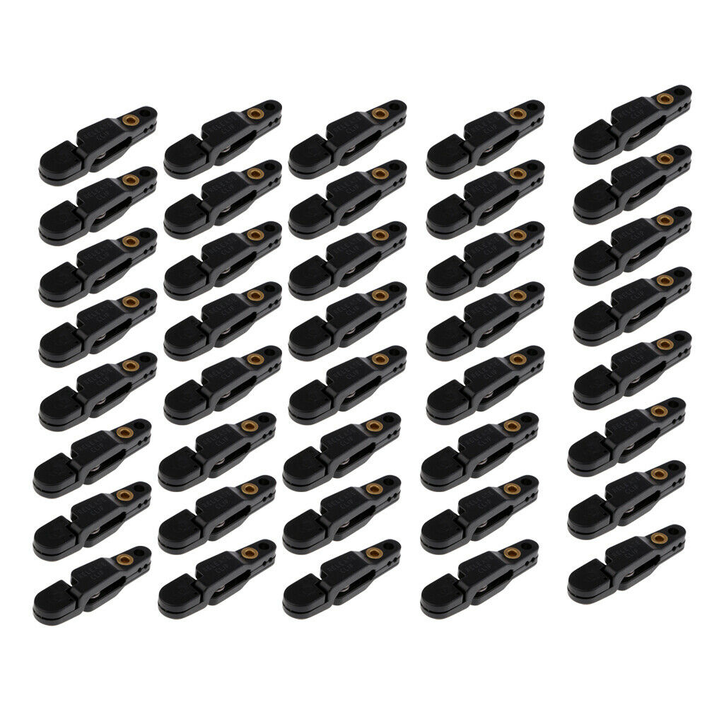 40Pcs Offshore Fishing Adjustable Planer Board Snaps Release Line Clips Black