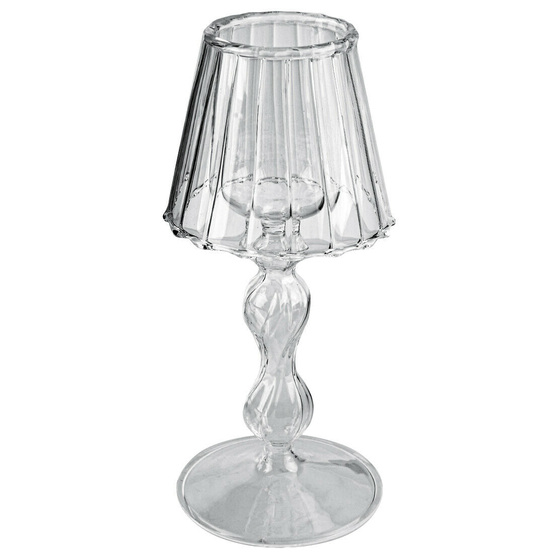 Glass Candlestick Holder Candle Tea Light Stand Table Lamp Shape Home Decor Acc.