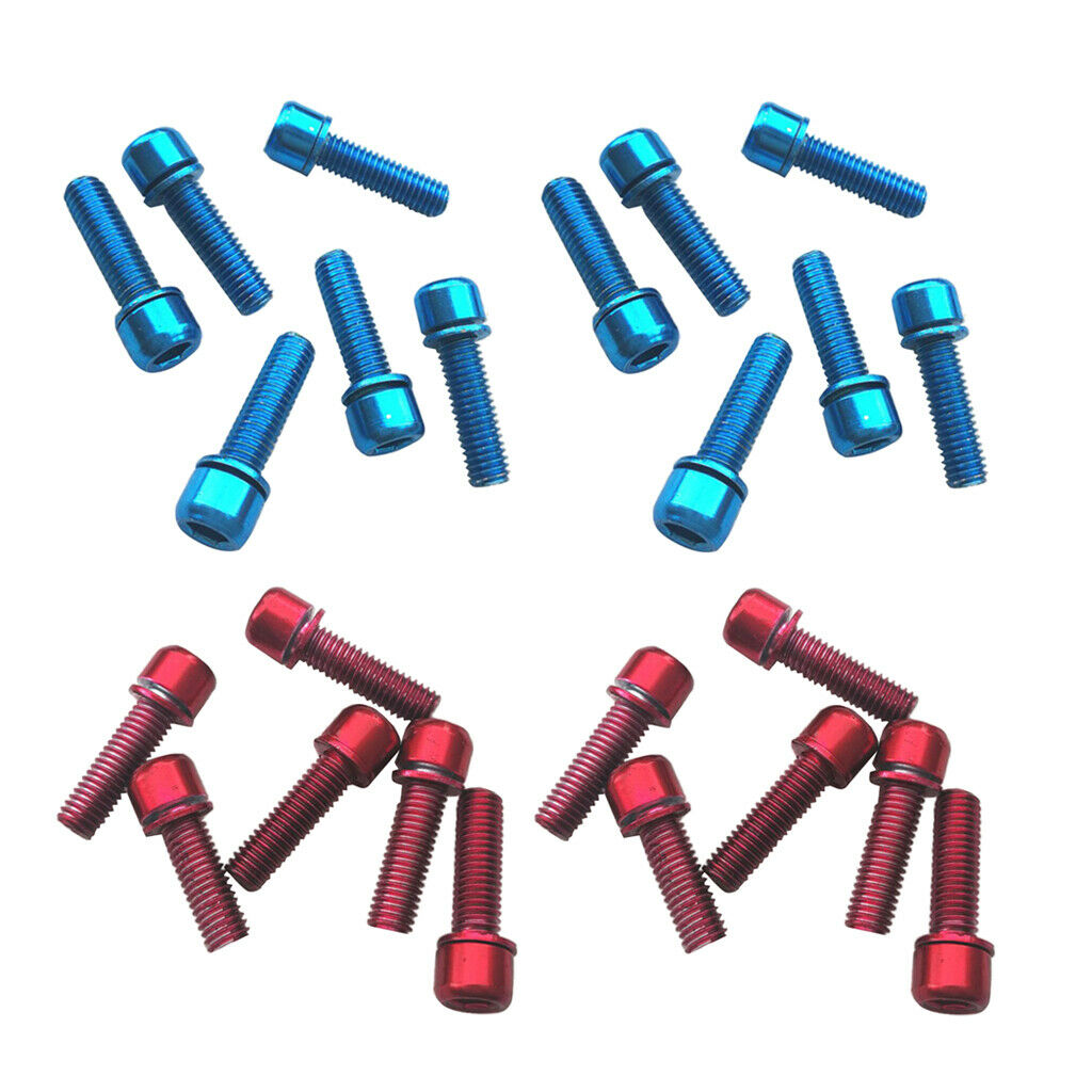 24pcs Hex Socket Screws M5x18 Handlebar Stem Water Bottle Cage Holder Accs