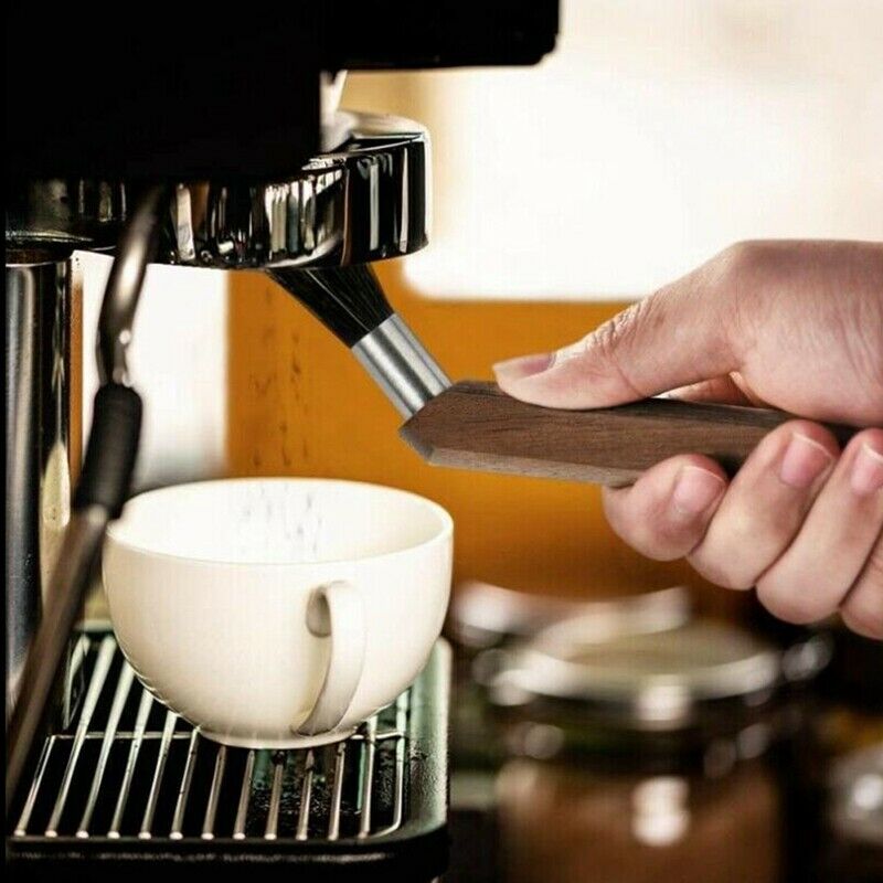 Coffee Machine Brush Coffee Grinder Cleaning Brush Tool with Wooden Handle aI1W5