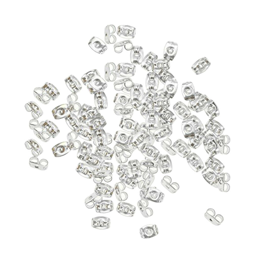200 Pcs Earring Backs Small Butterfly Ears Stud DIY Earrings Making 11mm