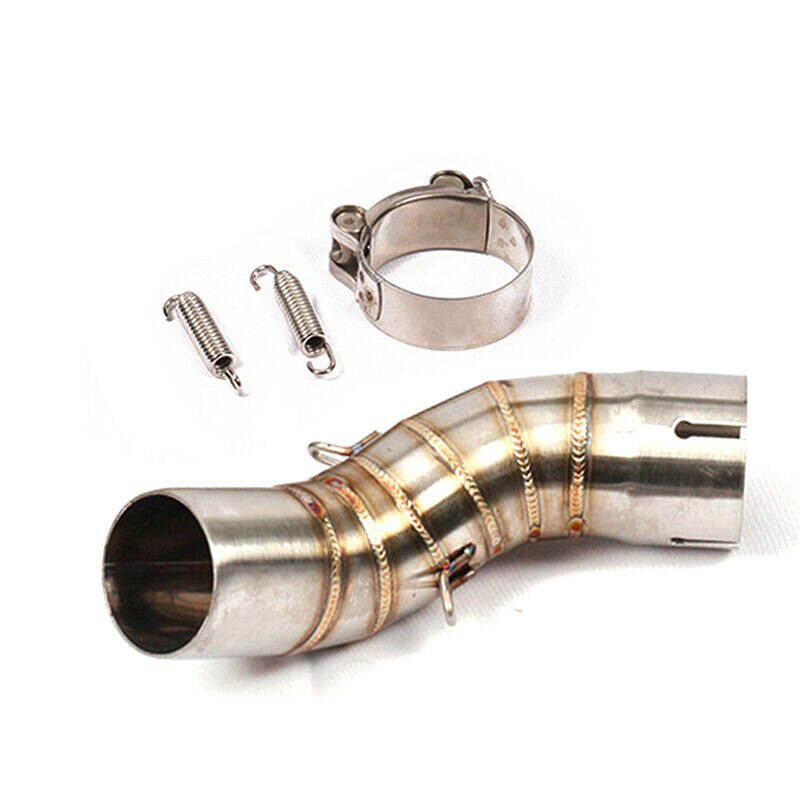 Motorcycle Exhaust Pipe Tube Stainless Middle Connector Fit For Kawasaki Z900 18