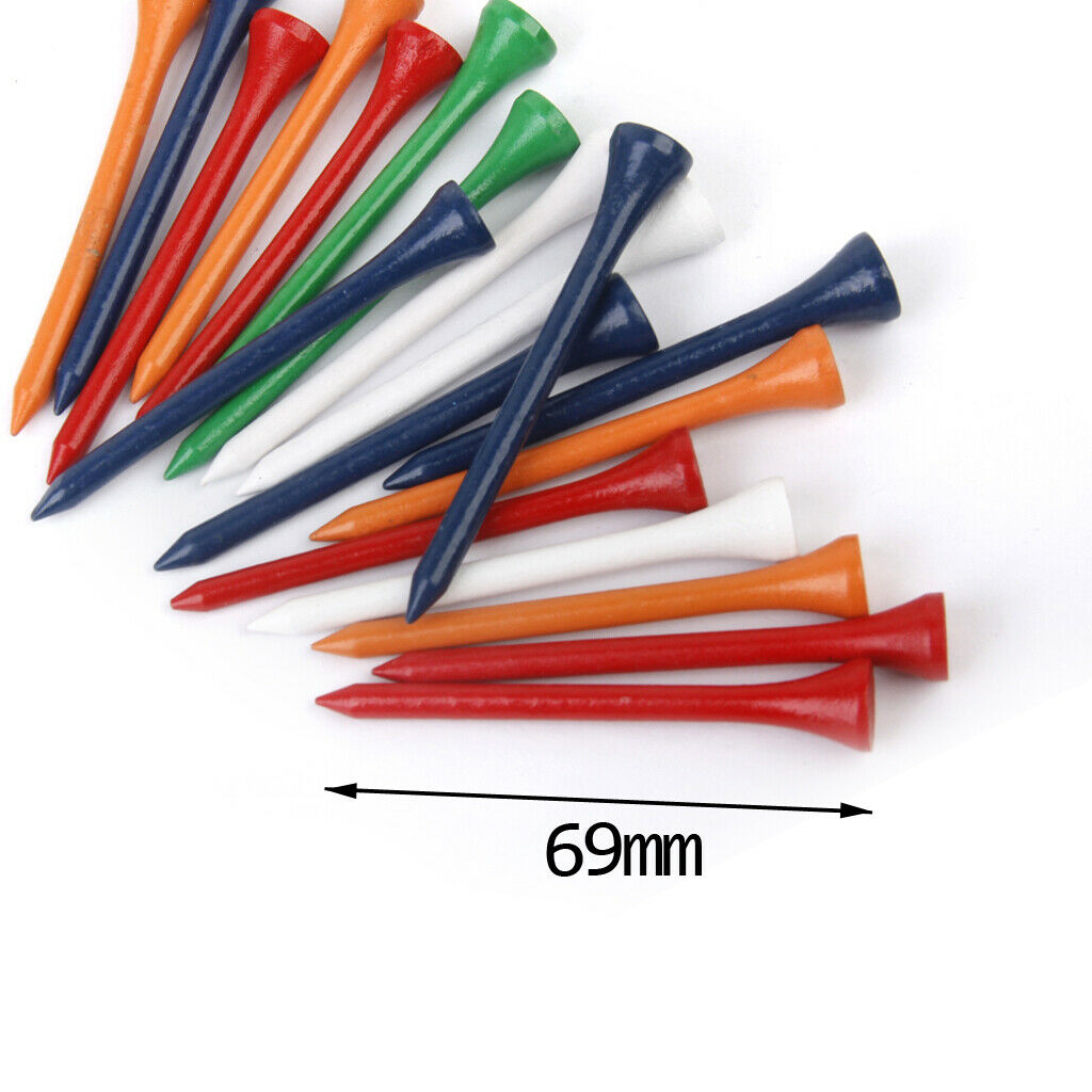 300 Pcs Lot Wooden Wood Golf Tees Tee Bumper Pack 69mm 2 5/8''