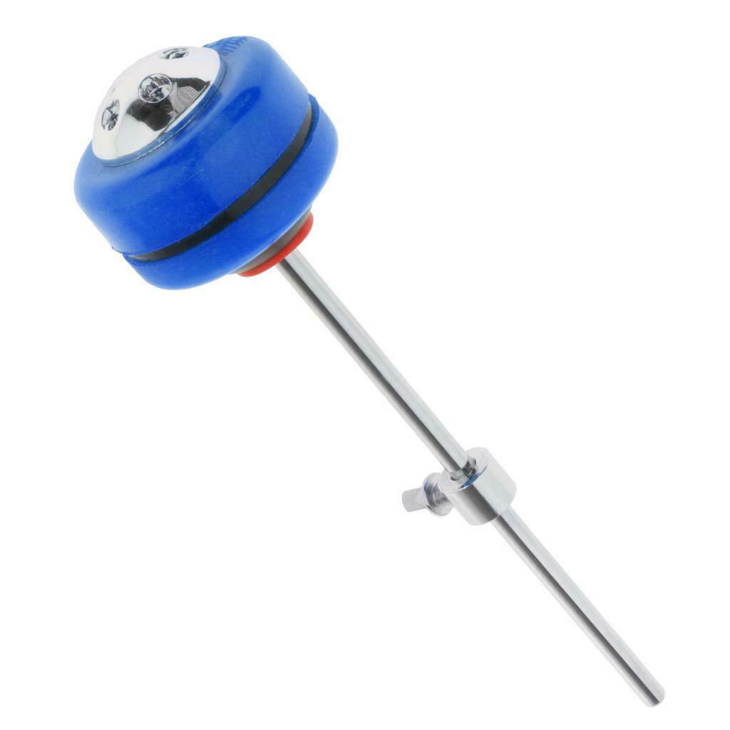 Bass Drum Beater Foot Pedal Silicone Hammer Head Stainless Steel Shaft Blue