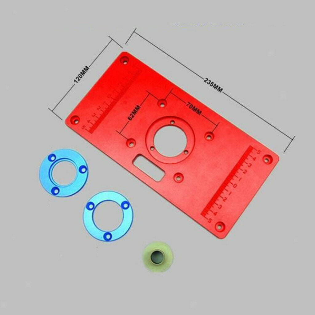 Alloy Router Table Aluminum Insert Plate With 2pcs Router Insert   Tool 2