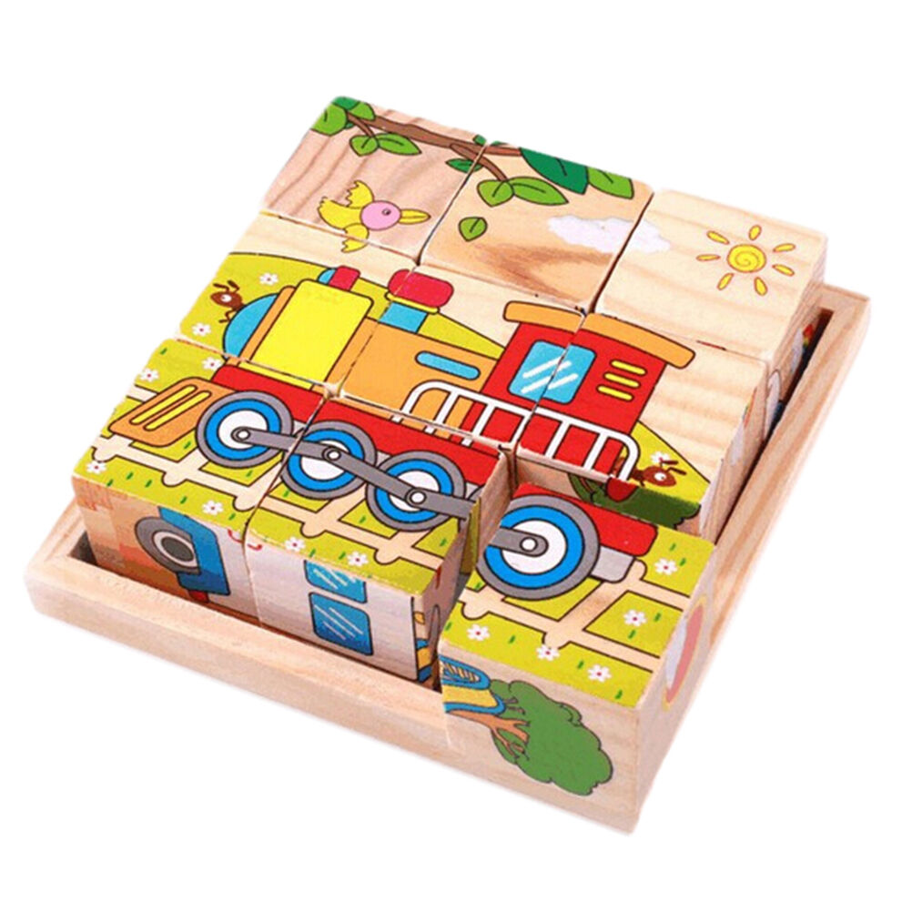 1Pcs Wood Plate for Six-Sided Painting Building Block Wood Pallet 12cm X 12c- DD