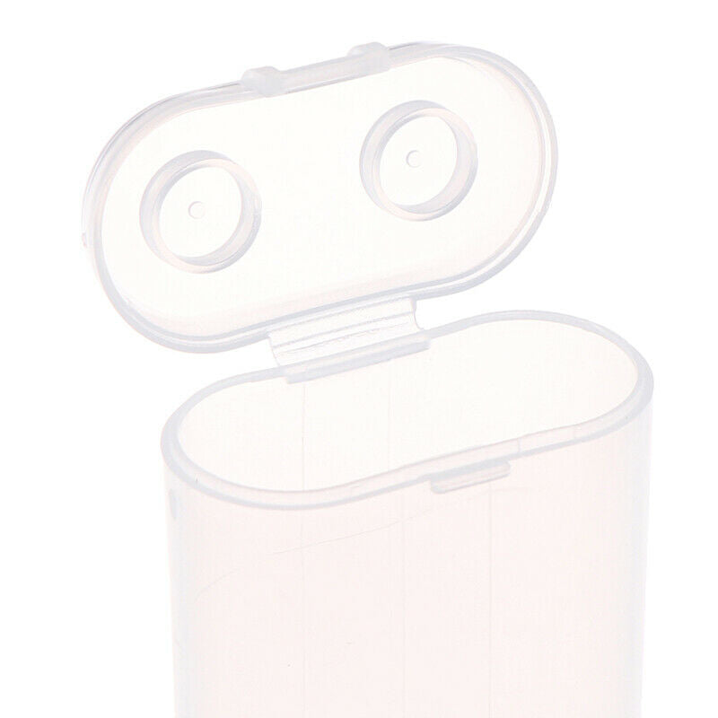 Waterproof Clear Holder Storage Box Plastic Safety Case For 2 Sections 18650 Tt