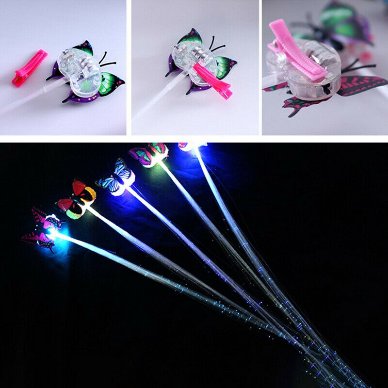 LED Flashing Hair Braid Glowing Luminescent Hairpin Novetly Hair Ornament.l8