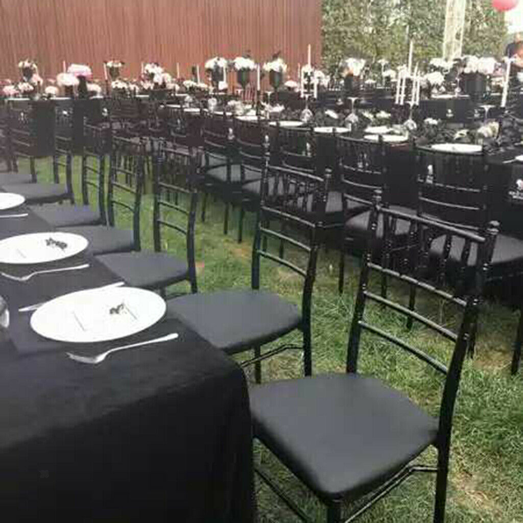 Set of 6Black Comfortable Wedding Banquet Party Dining Chair Seat Protectors