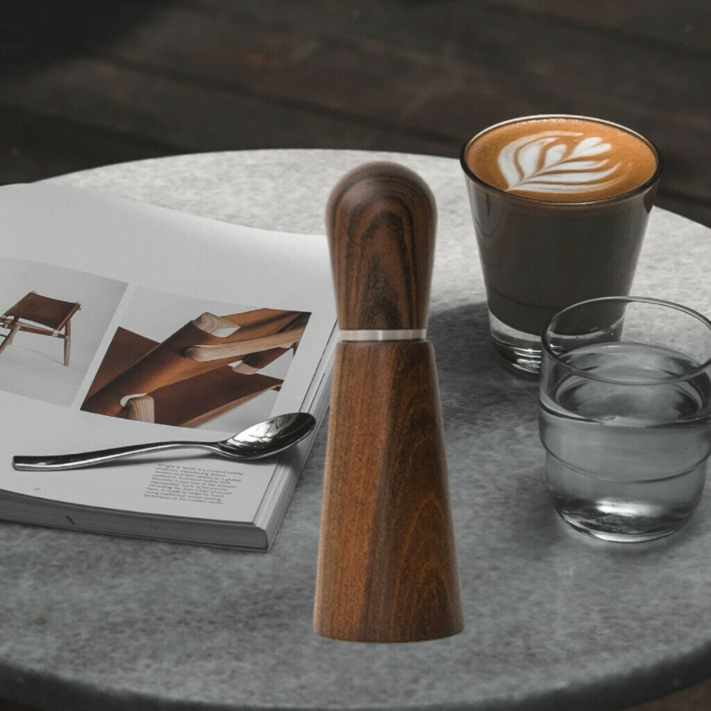 Stainless Steel Coffee Stirrer 4 Needle Type Coffee Tamper with wood Handle