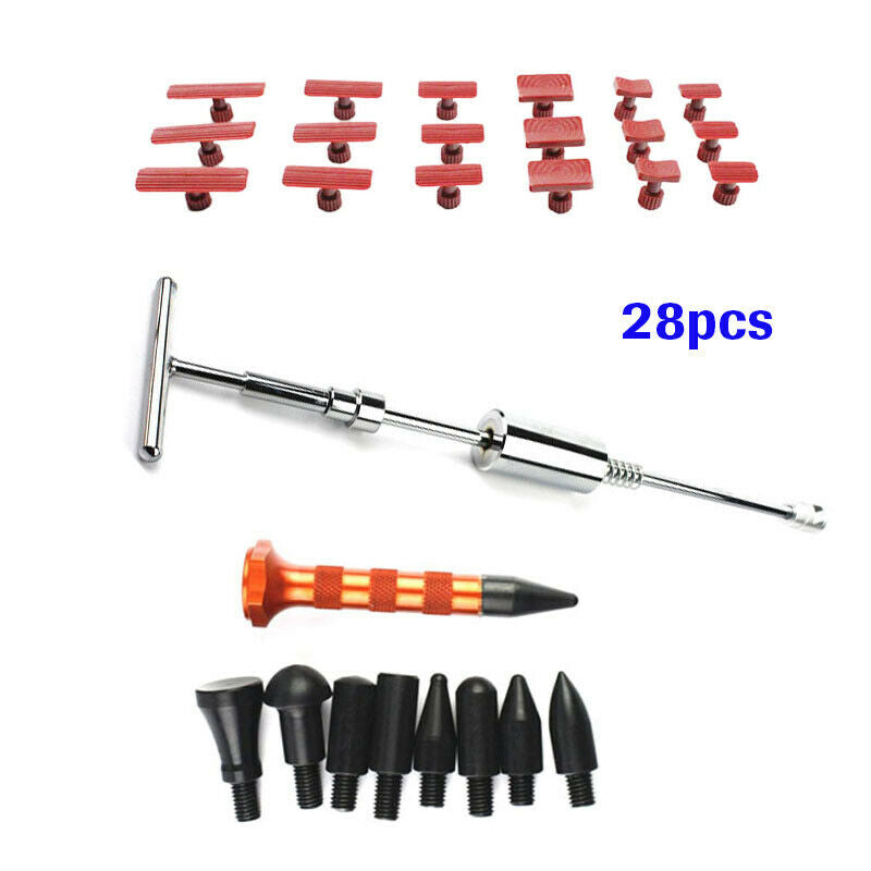 28X Car Body Dent Repair Kit Flattening Pen+18Pcs Repair Sucker For Slide Hammer