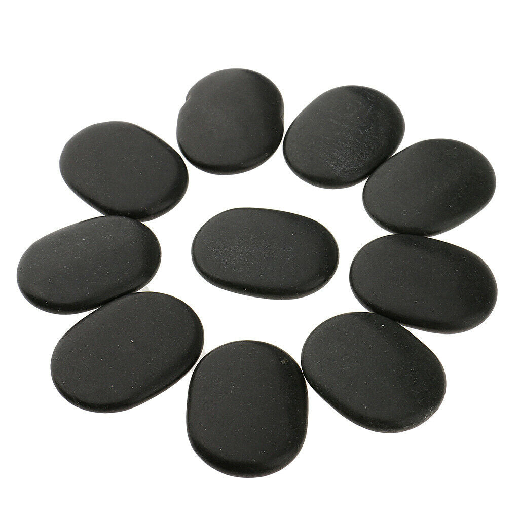 14 pcs/ Set Hot Spa Rock Basalt Therapy Massage   Natural Stones Black