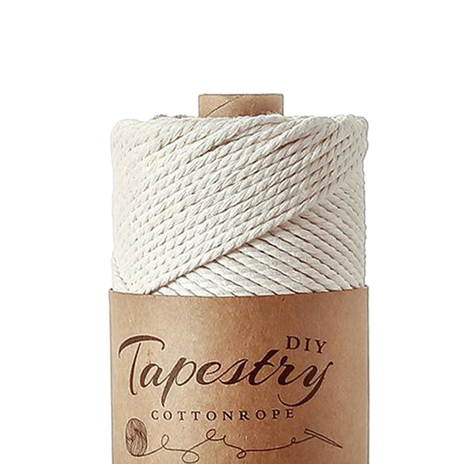 2X Cotton Twisted Cord DIY Macrame String Rope Textile Accessories 2mm-100m