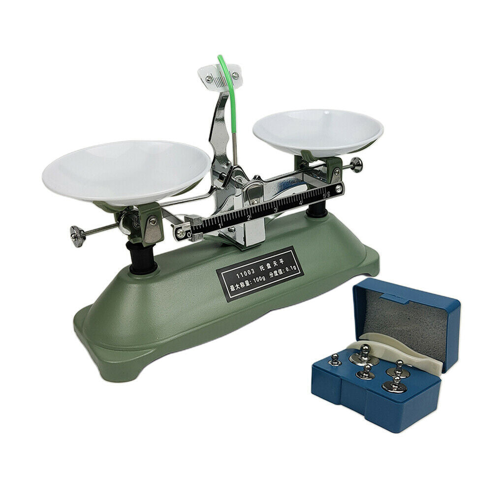 1pc 100g Table Balance Scale Class Teaching Lab Supplies 1/10g w/ Tray