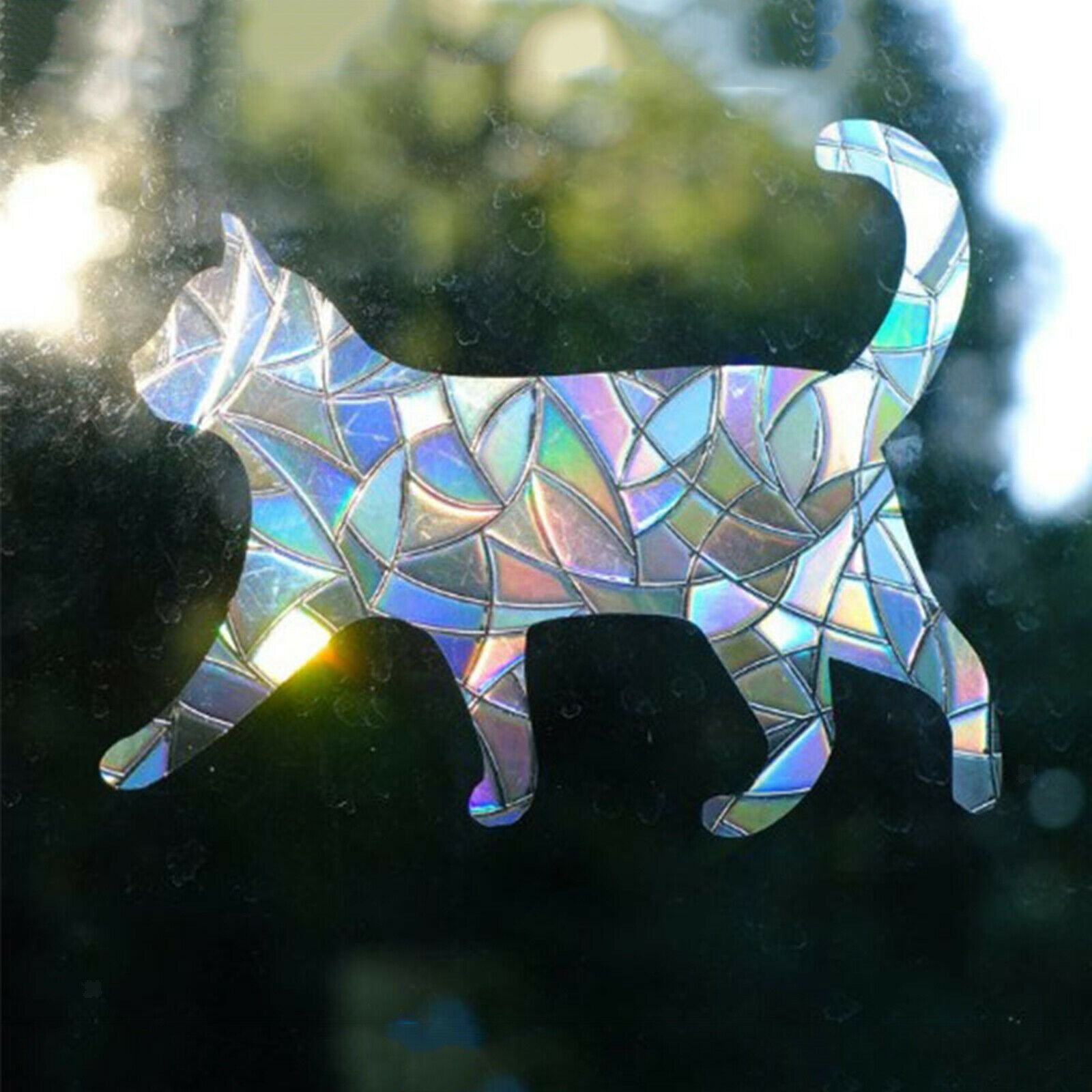 Window Stickers Film Prism Static Cling for Bird Strikes Home Ornaments Cat